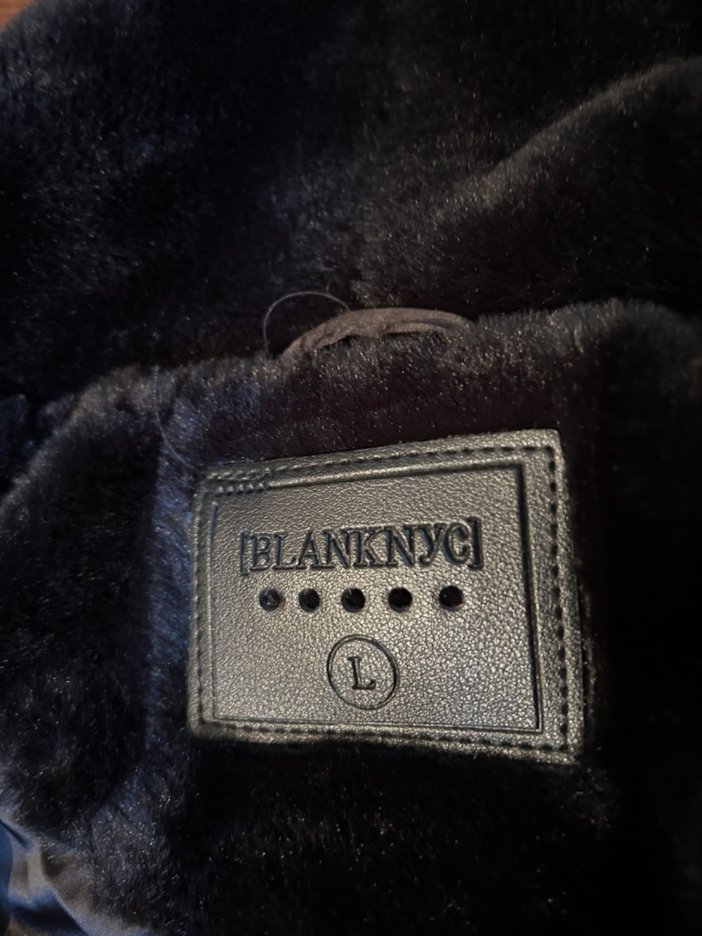 Blank NYC Black Faux Fur Teddy Jacket - Picture 4 of 6